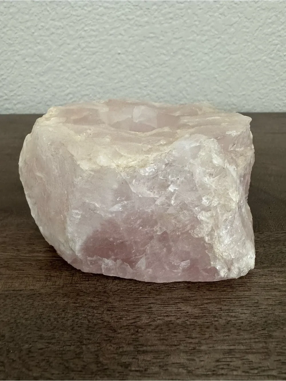 Pink Geode Rock Candle Holder